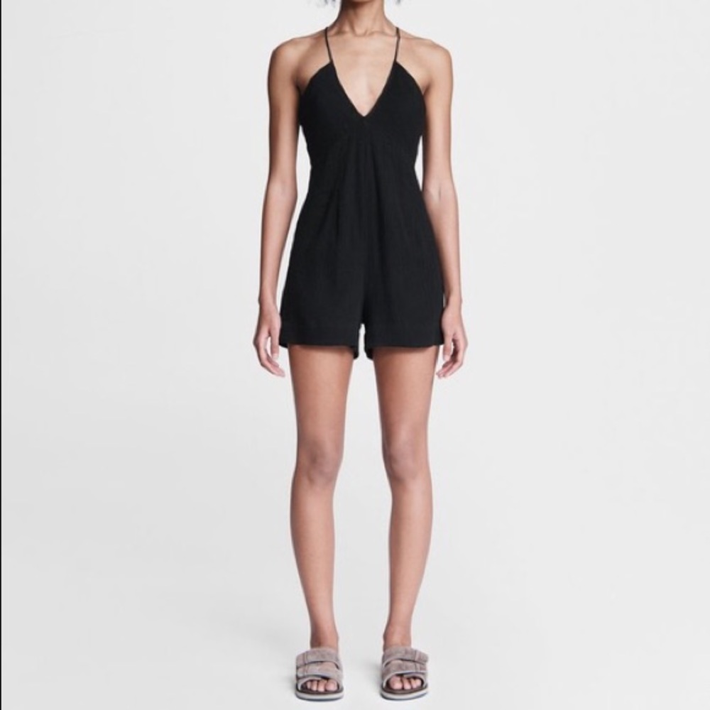 Rag & Bone Black Mimi Viscose Romper